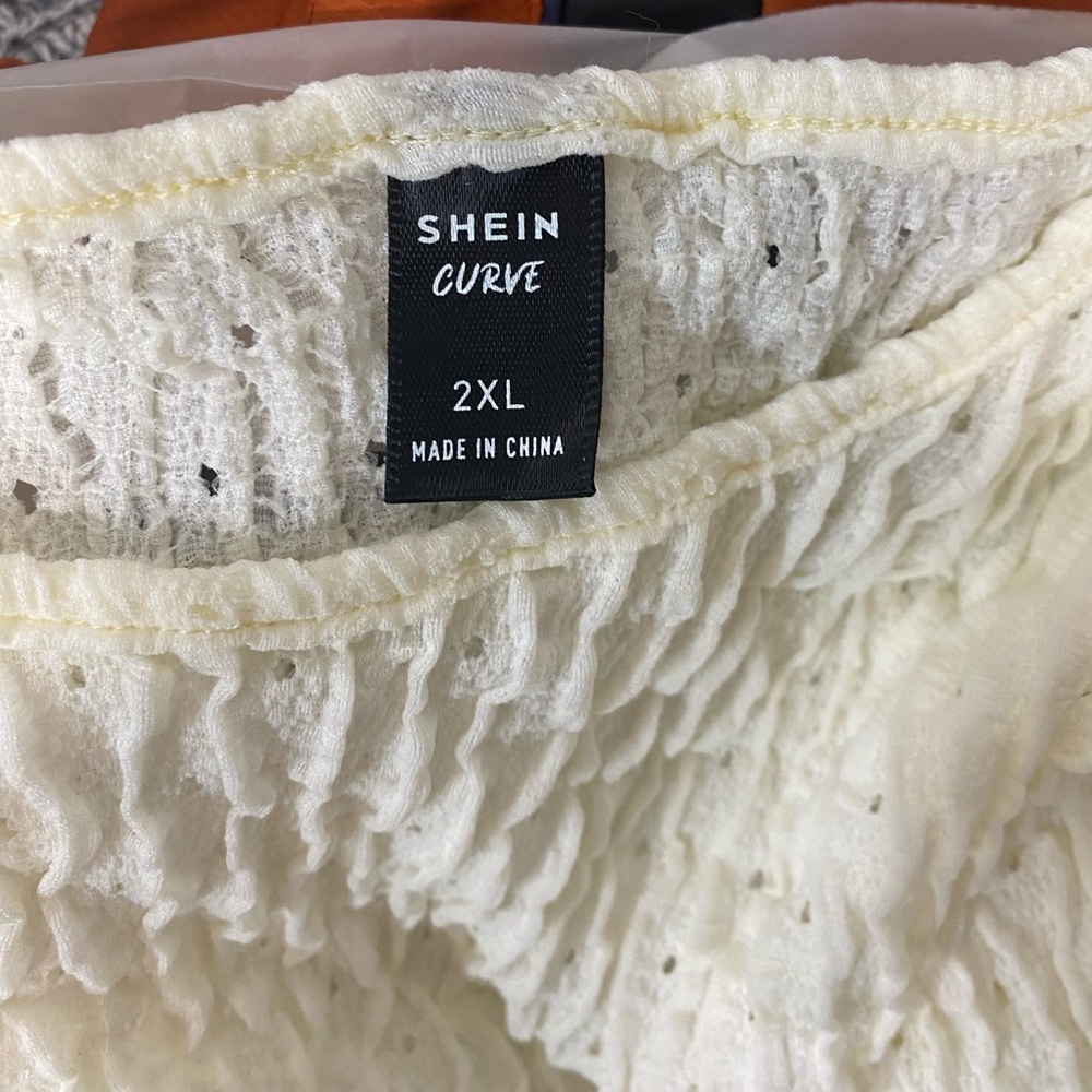 Shein Plus Eyelet Textured Tee - Picture 12 of 15